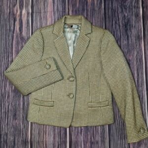 J. Crew Houndstooth Blazer in Tan and Black